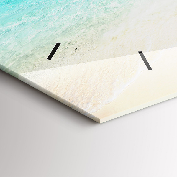 Horizontal wall clock Tropical island