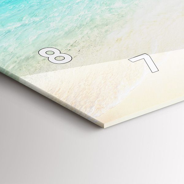 Horizontal wall clock Tropical island