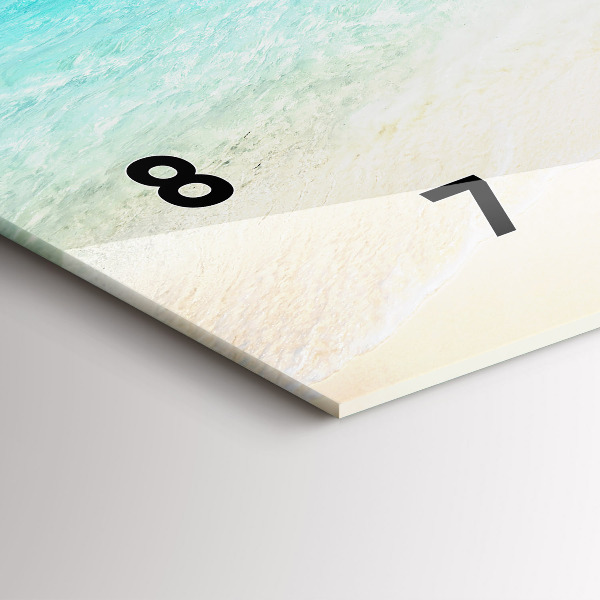 Horizontal wall clock Tropical island