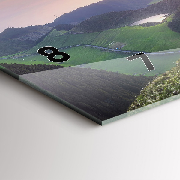 Horizontal wall clock Mountain Landscape