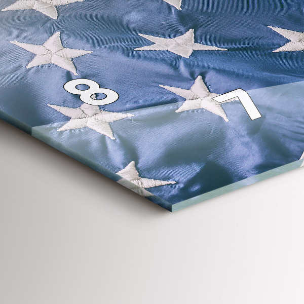 Horizontal wall clock American flag