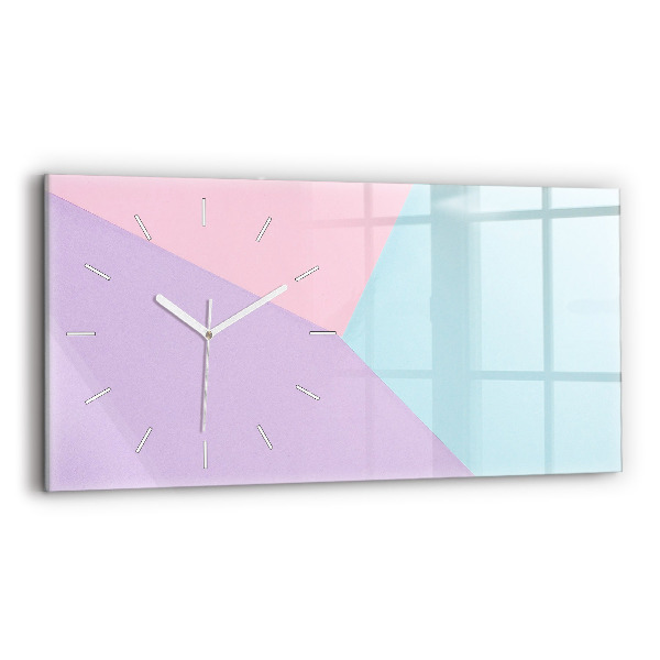 Horizontal wall clock Pastel pattern