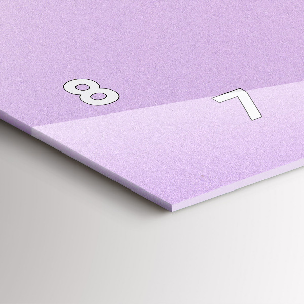 Horizontal wall clock Pastel pattern