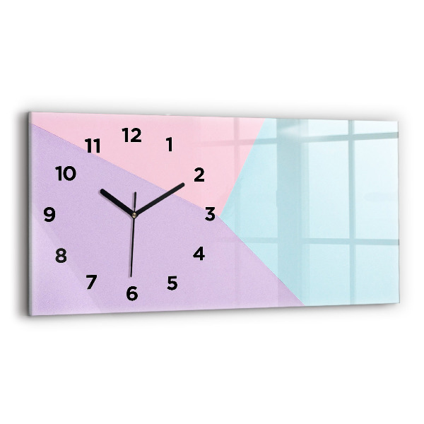 Horizontal wall clock Pastel pattern