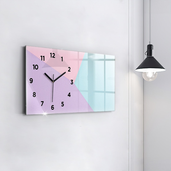 Horizontal wall clock Pastel pattern