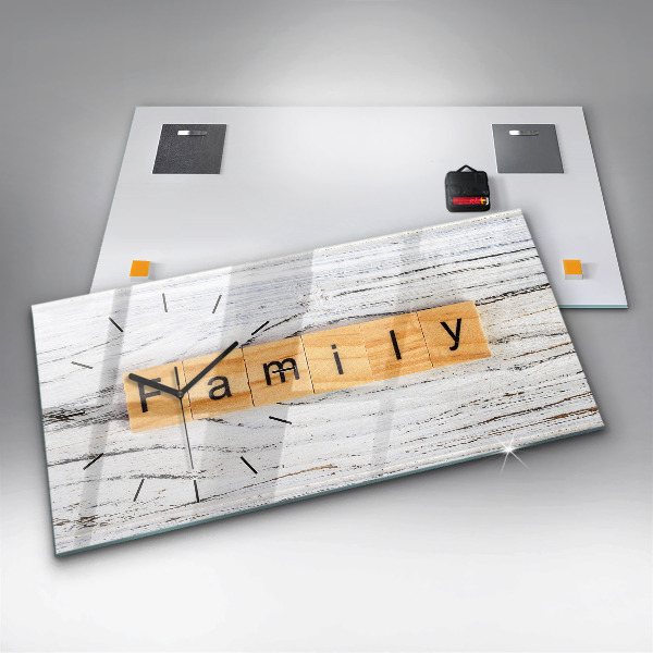 Horizontal wall clock Family