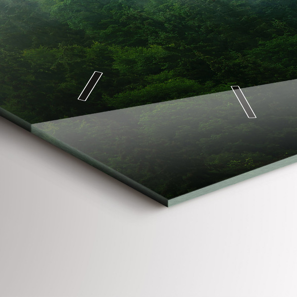 Horizontal wall clock Misty forest