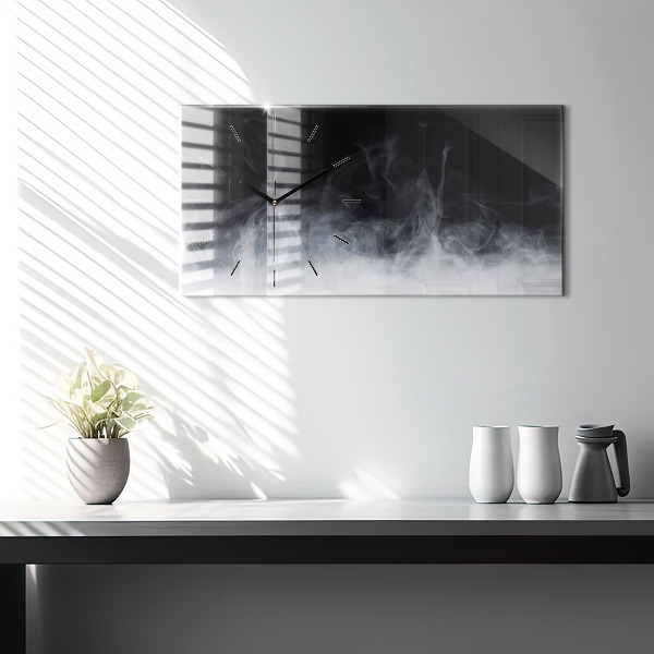 Horizontal wall clock Smoke