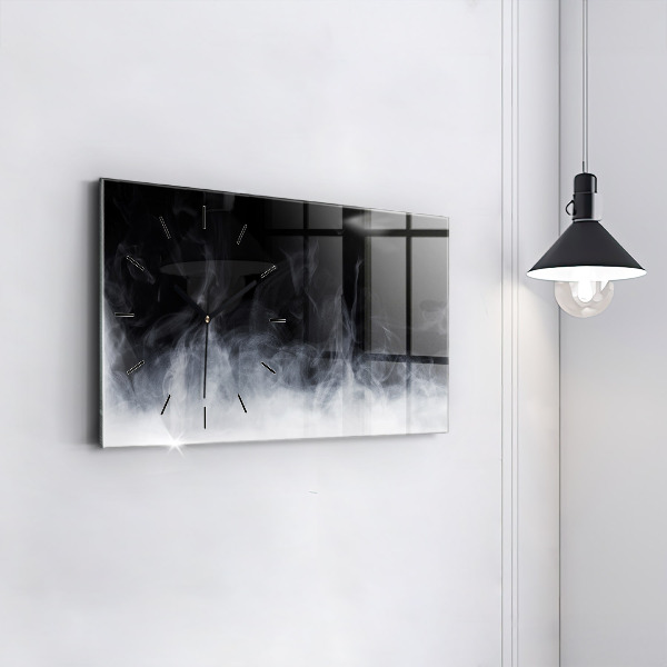 Horizontal wall clock Smoke