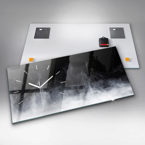 Horizontal wall clock Smoke