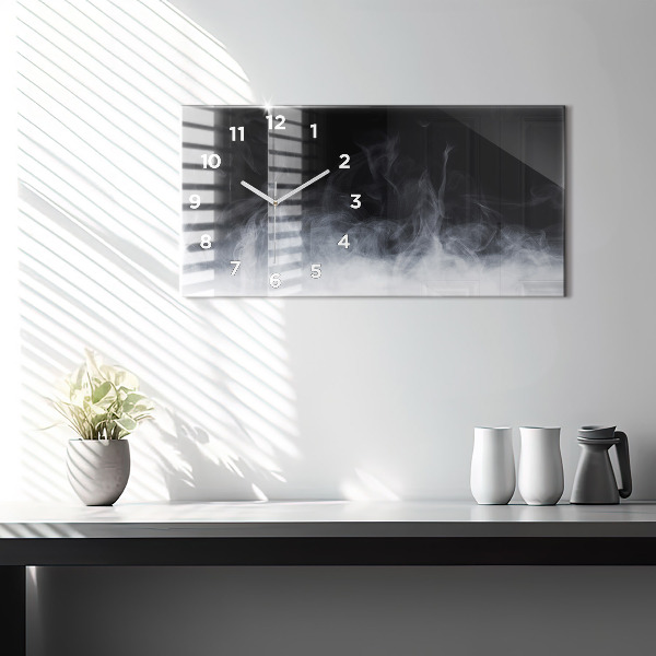 Horizontal wall clock Smoke
