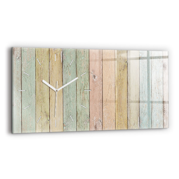 Horizontal wall clock Colorful boards
