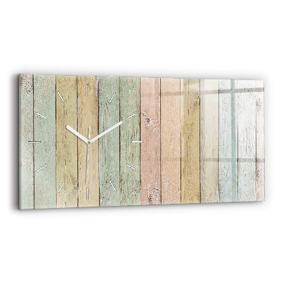 Horizontal wall clock Colorful boards