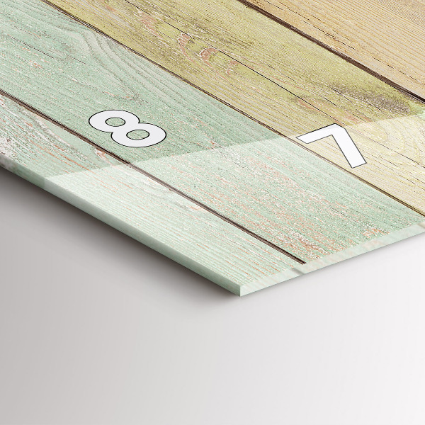 Horizontal wall clock Colorful boards