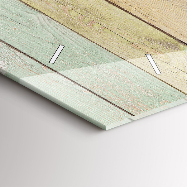 Horizontal wall clock Colorful boards