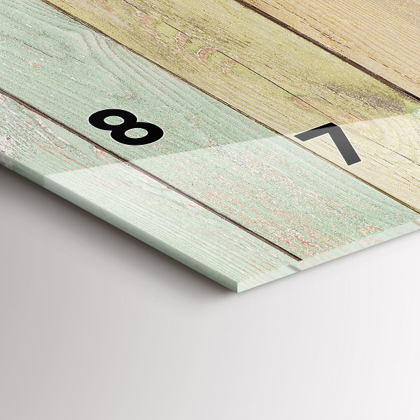 Horizontal wall clock Colorful boards