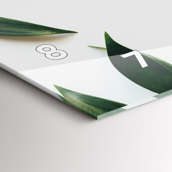 Horizontal wall clock Leaf frame