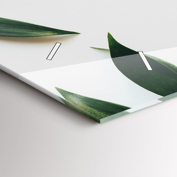 Horizontal wall clock Leaf frame