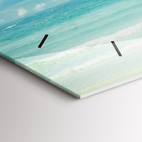 Horizontal wall clock Sea landscape