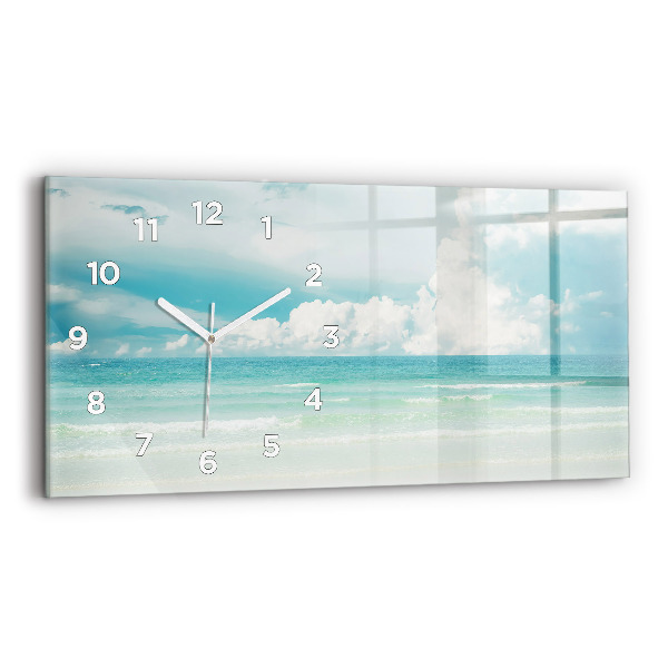 Horizontal wall clock Sea landscape