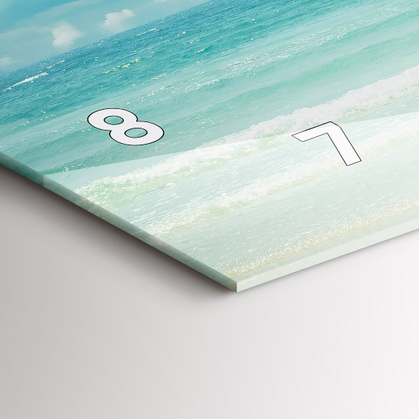 Horizontal wall clock Sea landscape