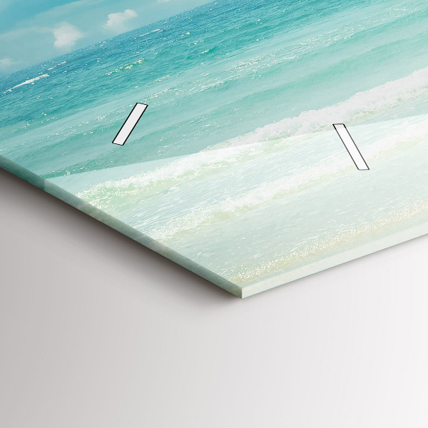 Horizontal wall clock Sea landscape