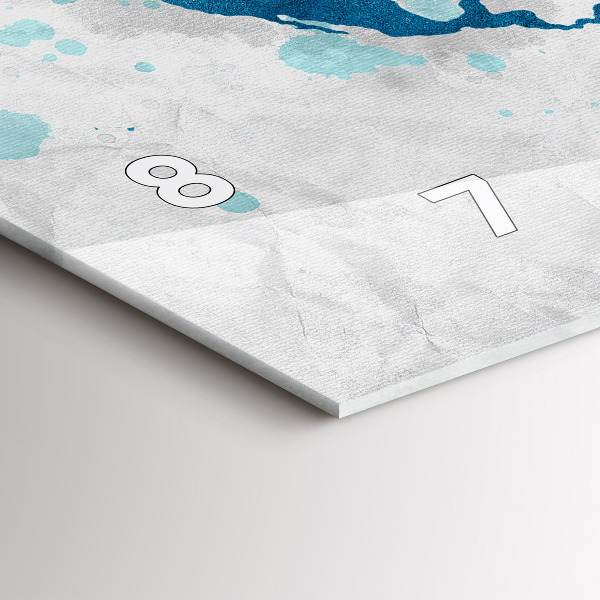 Horizontal wall clock World map