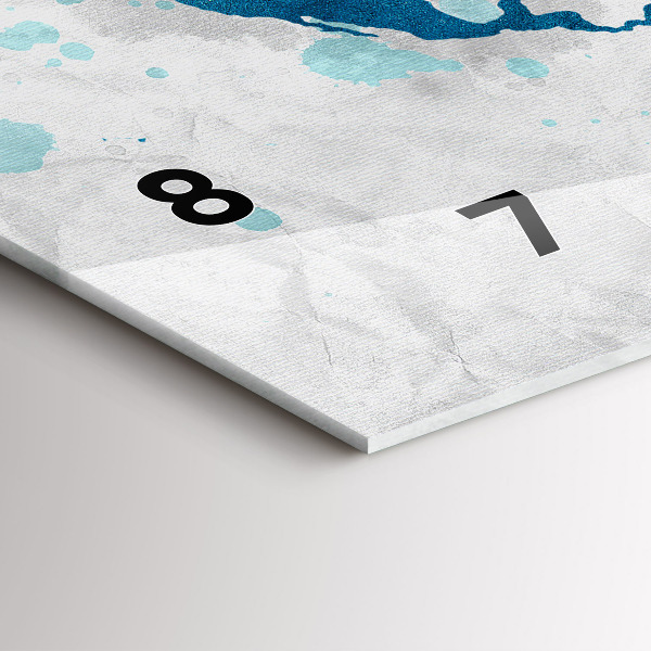 Horizontal wall clock World map