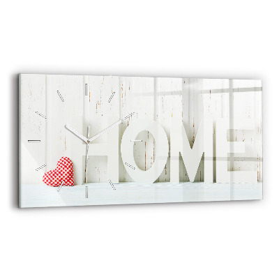 Horizontal wall clock The inscription house