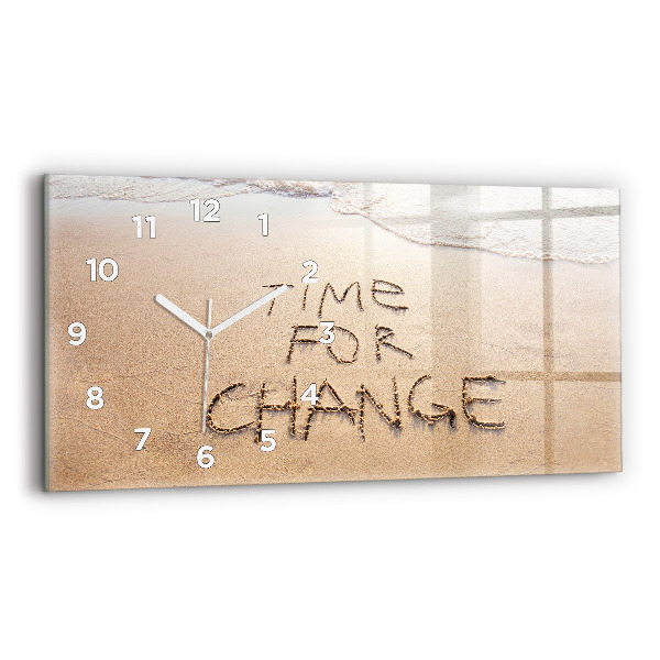 Horizontal wall clock Beach Quote