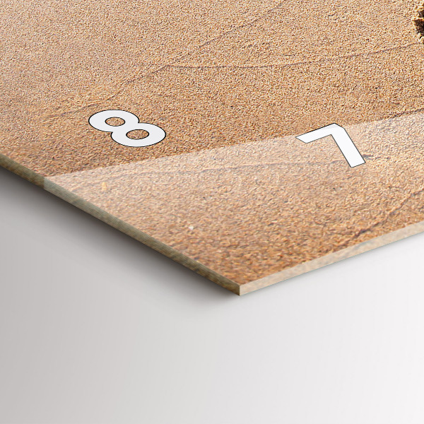 Horizontal wall clock Beach Quote