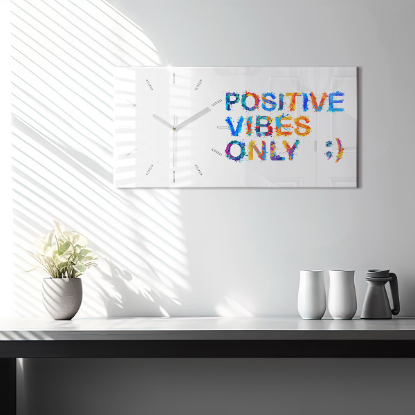 Horizontal wall clock Positive quote