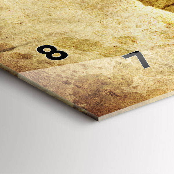 Horizontal wall clock Old world map