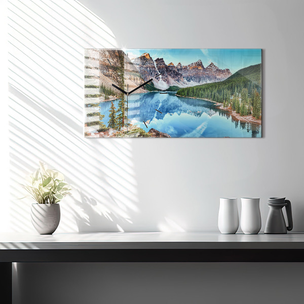 Horizontal wall clock Mountain Landscape