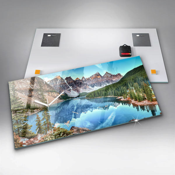 Horizontal wall clock Mountain Landscape
