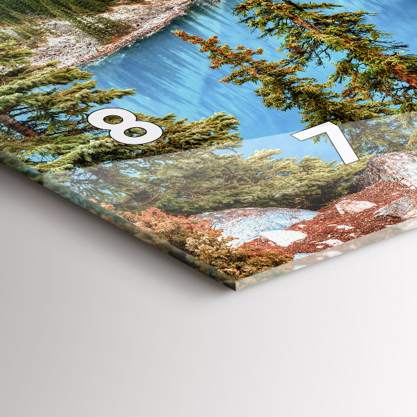 Horizontal wall clock Mountain Landscape