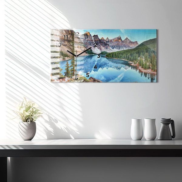 Horizontal wall clock Mountain Landscape