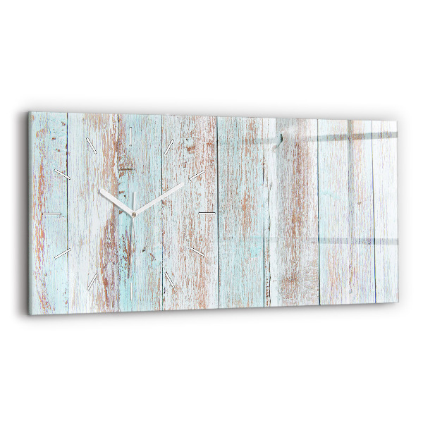 Horizontal wall clock Pastel Wood