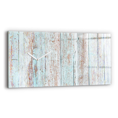 Horizontal wall clock Pastel Wood