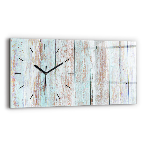 Horizontal wall clock Pastel Wood