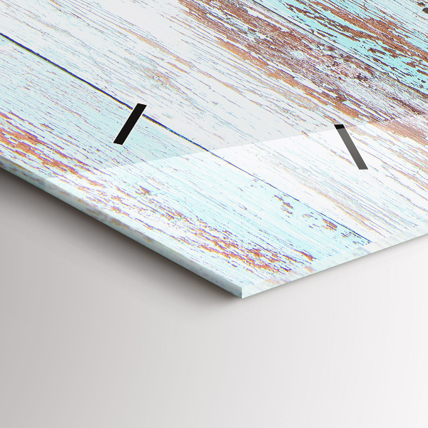 Horizontal wall clock Pastel Wood