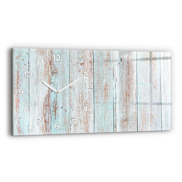 Horizontal wall clock Pastel Wood