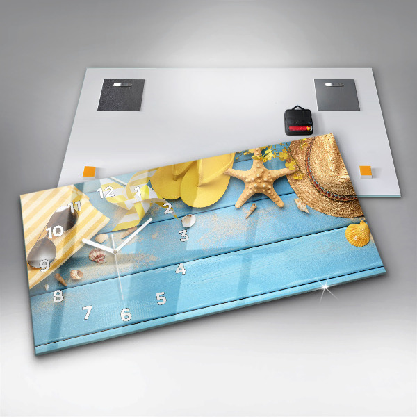 Horizontal wall clock Beach accessories