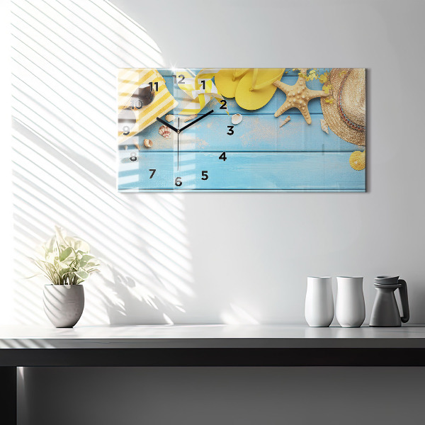 Horizontal wall clock Beach accessories