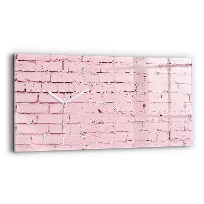 Horizontal wall clock Brick wall
