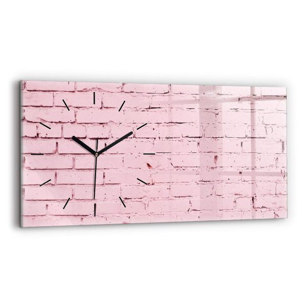 Horizontal wall clock Brick wall