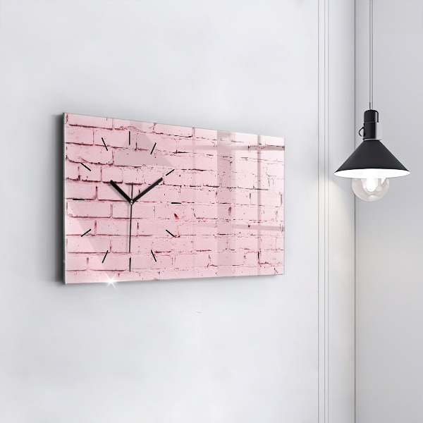 Horizontal wall clock Brick wall
