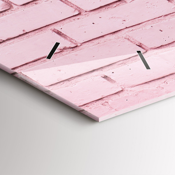 Horizontal wall clock Brick wall