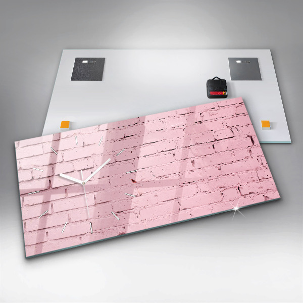 Horizontal wall clock Brick wall