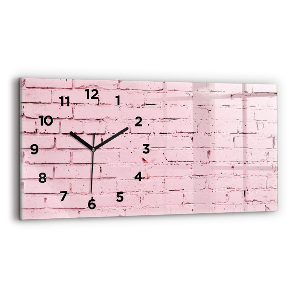 Horizontal wall clock Brick wall